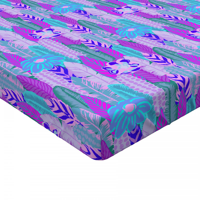 Microfiber Floral Fitted Sheet, Twin XL Fitted Sheet
