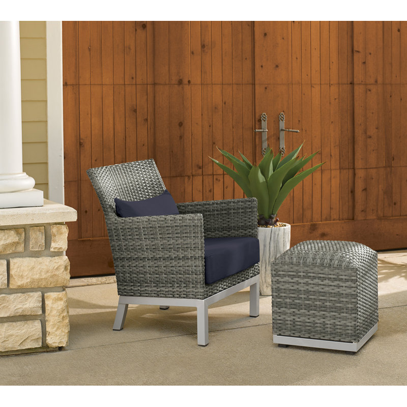 Argento Outdoor Lounge Chair, Midnight Blue