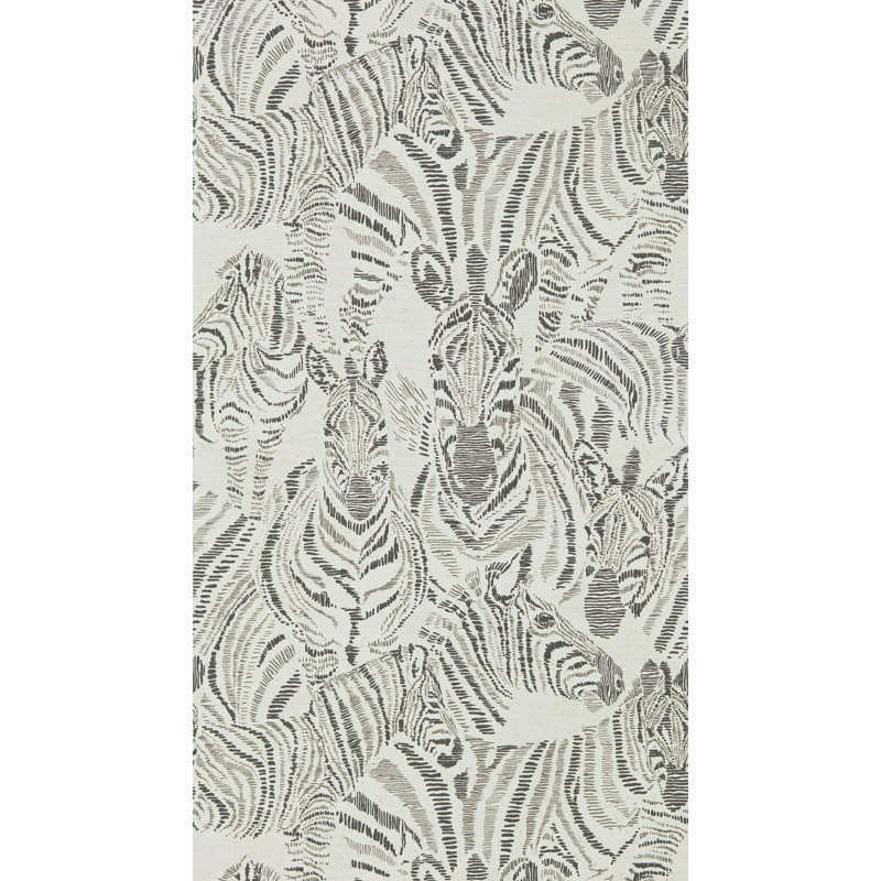 Nirmala Wallpaper, Chalk/Ebony