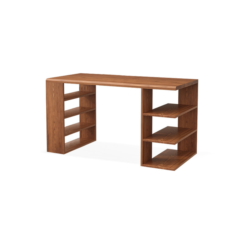 Bureaux rectangulaires bruns en bois massif, H 29,53 po x l 55,12 po x P 23,62 po