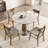 Walnut Round Sintered Stone Dining table-1424075895