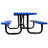 6 Ft. Rectangular Outdoor Steel Picnic Table With Umbrella Pole-531236280