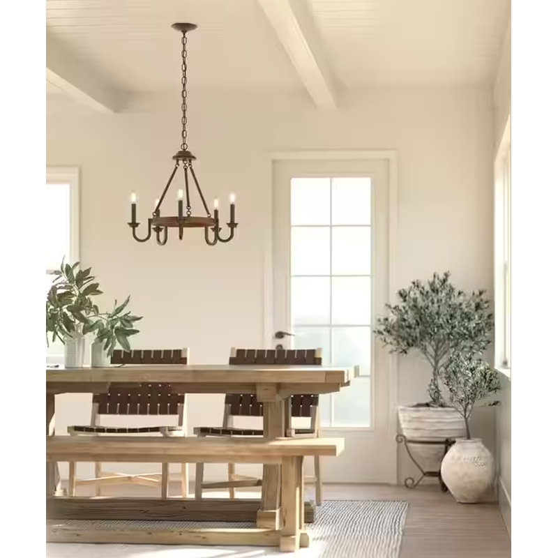 Anelly 5 - Light Dimmable Classic / Traditional Chandelier, Anvil Iron