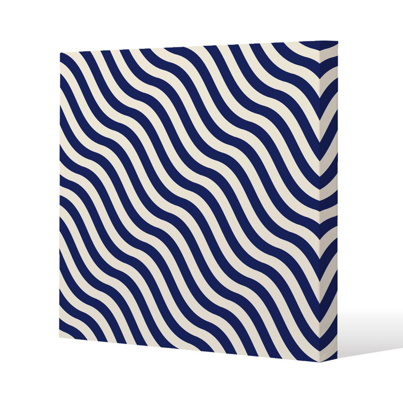 Wavey Lines Slim Style Canvas Print, 20 cm H x 20 cm W