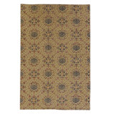 Flatweave Wool Ikat Area Rug in Beige And Multi
