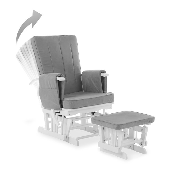 Deluxe Glider Nursing Chair and Footrest