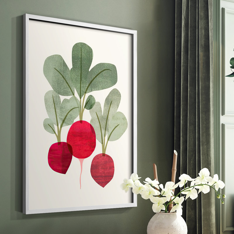 «Organic Veg I», reproduction encadrée - bois massif, H 28 po x l 22 po, Cadre simple blanc