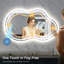 Miroir de salle de bain en forme de nuage à DEL avec rétro-éclairage, miroir de salle de bain anti-buée avec gradation continue, homologué ETL, étanche IP54, CRI90 +, verre trempé HD-2091663468