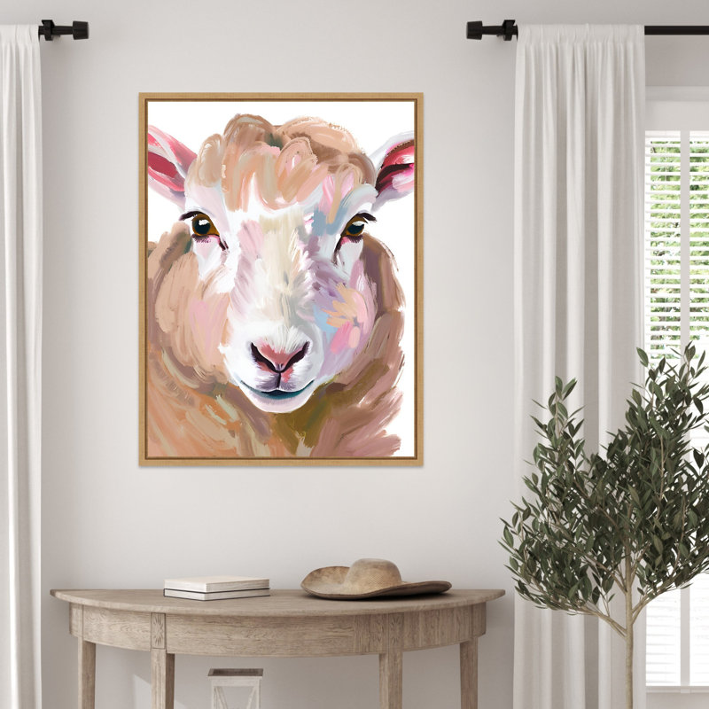 «Sheep» par Iniyah, reproduction d'art sur toile encadrée, H 30 po x l 23 po