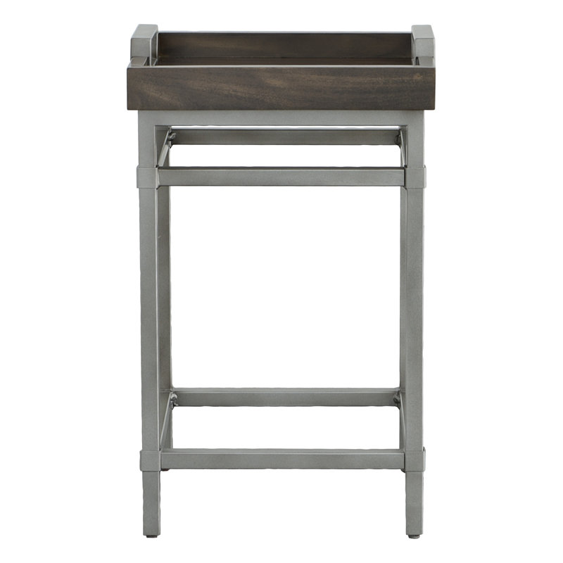 West Camden Solid Wood Tray Top End Table, 22" H x 14" W x 14" D