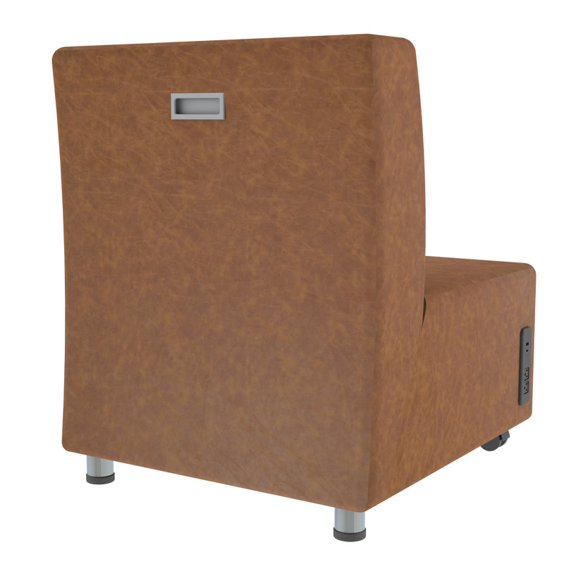 Chaise mobile rembourrée sans accoudoirs Pro Tech, Brun