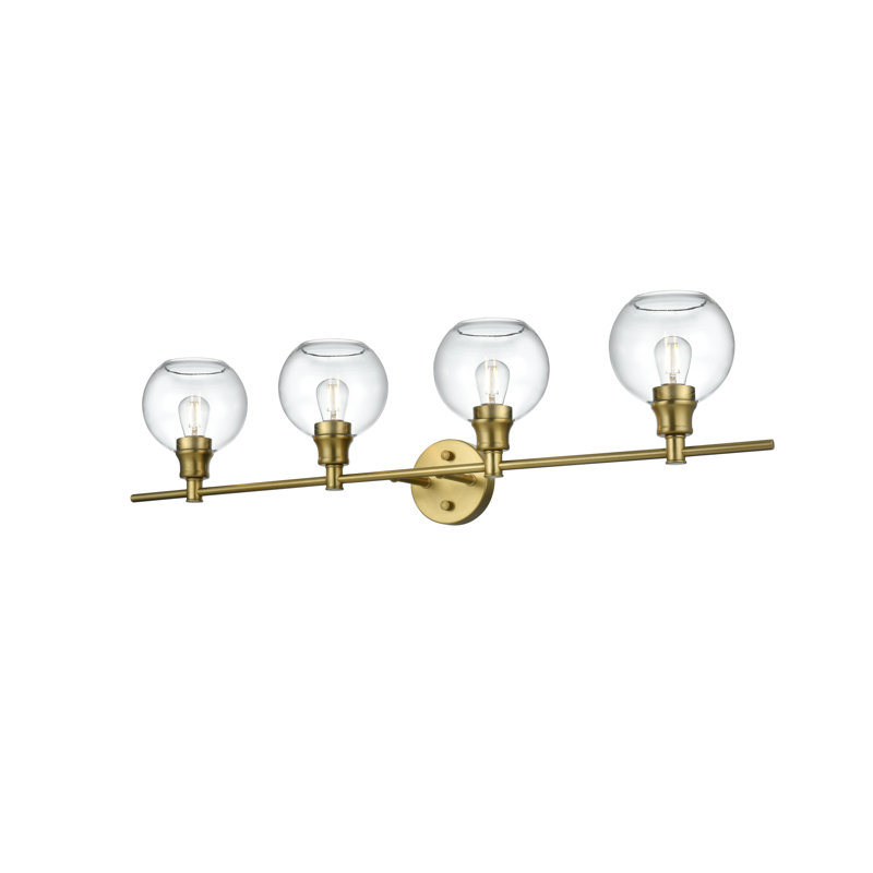 Drinkard 4 - Light Vanity Light, Clear, Gold
