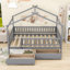 Lit de maison avec tiroirs de rangement et toit Ansam-1431430507-1431430511
