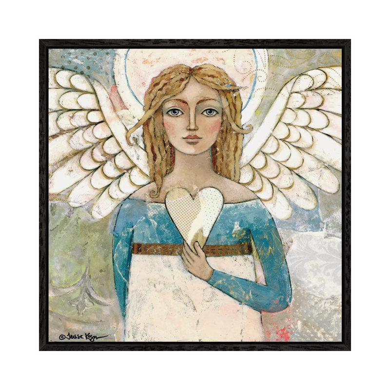 You Are Worthy by Teresa Kogut - Painting on Canvas, 45.72 cm H x 45.72 cm W, Black Framed