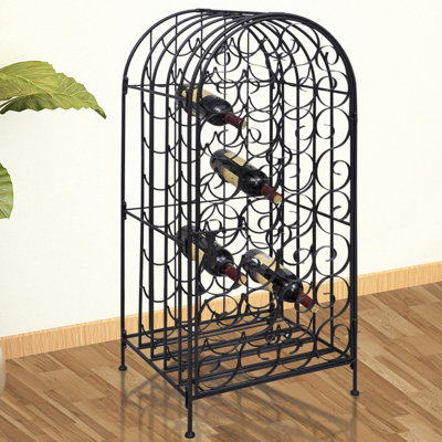 VidaXL Wine Rack for 35 Bottles Metal