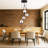 Adjustable Height 4 Lights Metal Body Globe Cluster Pendant