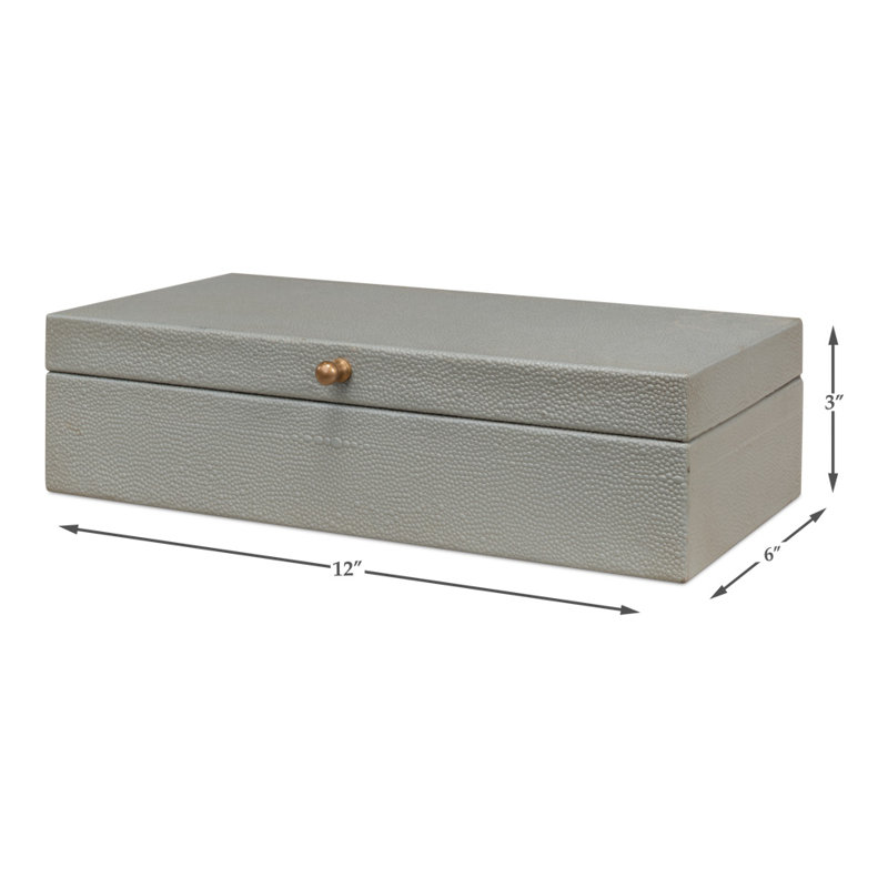 Gatsburg Handmade Decorative Box, Light Gray