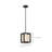 Ghyslaine 1 - Light Matte Black / Antique Silver Accents Single Pendant