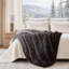 Madison Park Blue Ombre Knit Fur Throw-138403730