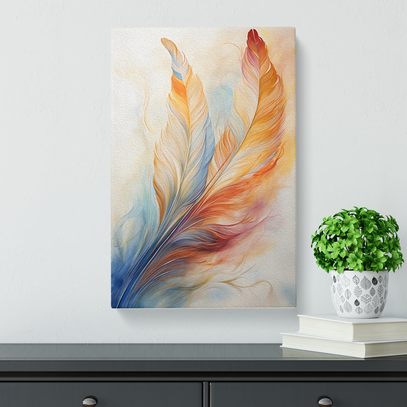 Feather Abstract - Print, 60cm H x 40cm W x 3cm D