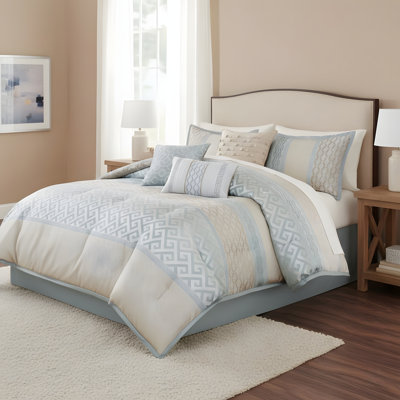 Ensemble d'édredon en polyester jacquard 7 pièces
