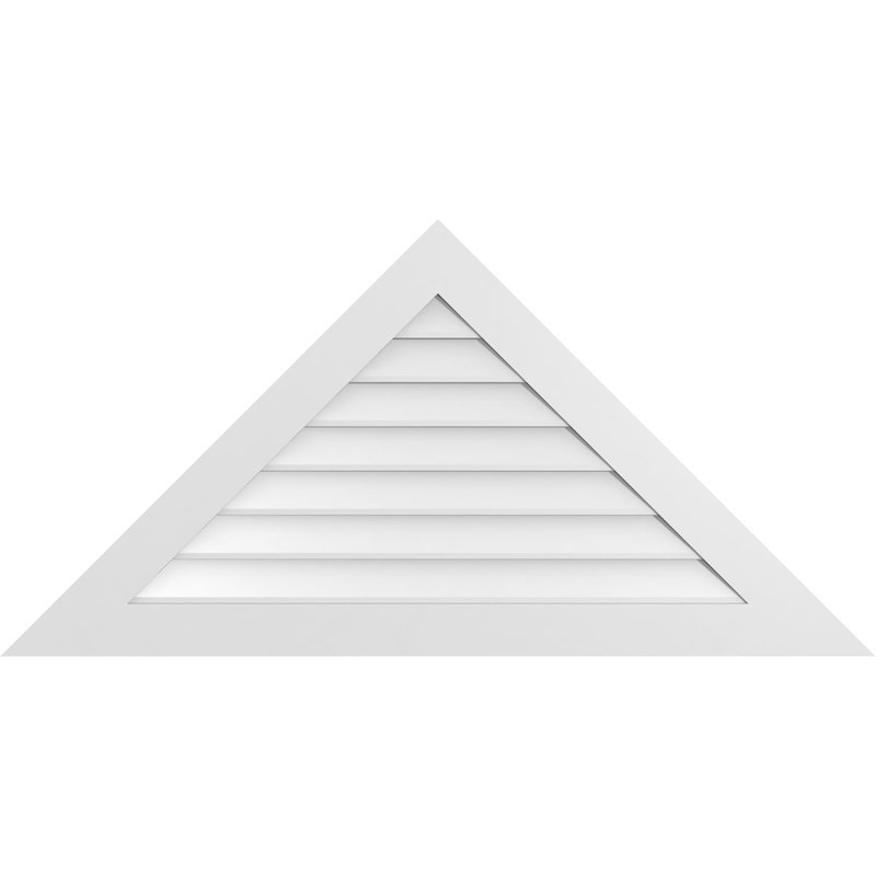 Triangle Surface Mount Urethane Non-Functional Gable Vent 12/12 Pitch Primed Tan, 29" H x 58" W x 1" D