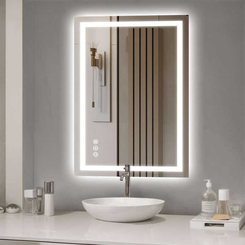 Miroir de meuble-lavabo à DEL 3 couleurs, 36 po x 24 po