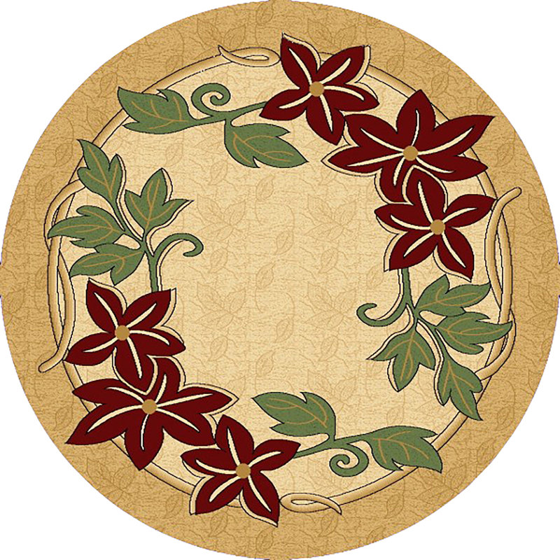 Wenham Performance Oriental Indoor Rug, Round 5'3"