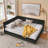 Comfortable Upholstered Sofa Bed Frame with Stylish Backrest and Armrests for Versatile Use-1467061656