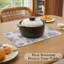 Napperons floraux en lin, napperons Boho imperméables et durables pour la cuisine, ensemble de 6 napperons rustiques lavables-836260677-836260685