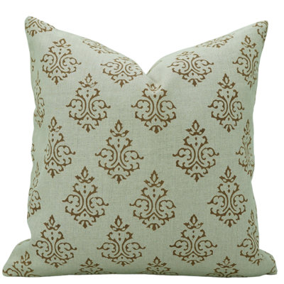 Fabdivine Handmade Block Print Pillow Cover Linen Decorative Cushion for Home