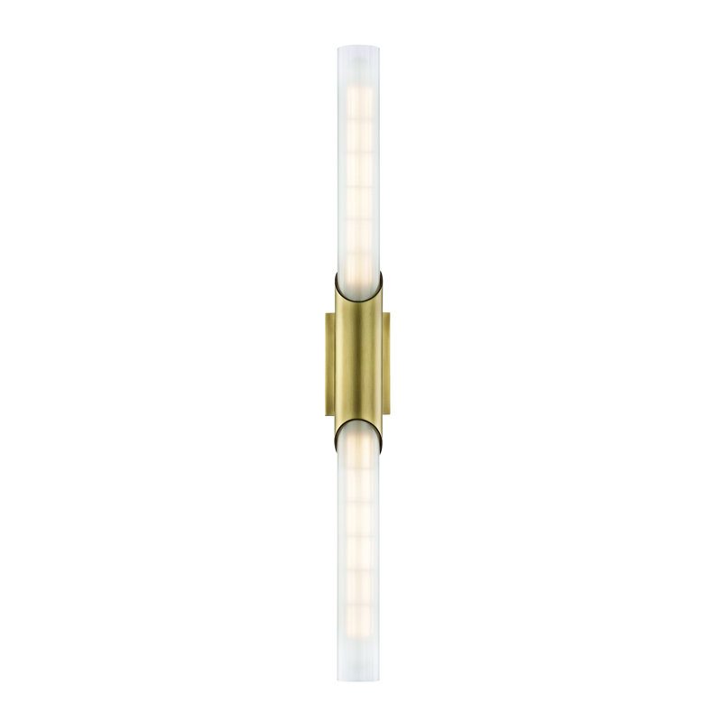 Pylon Steel Flush Mount, Aged Brass