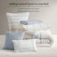 Ensemble d'édredon très grand rayé en jacquard 100% coton Morgan 6 pièces-81868514-98222902