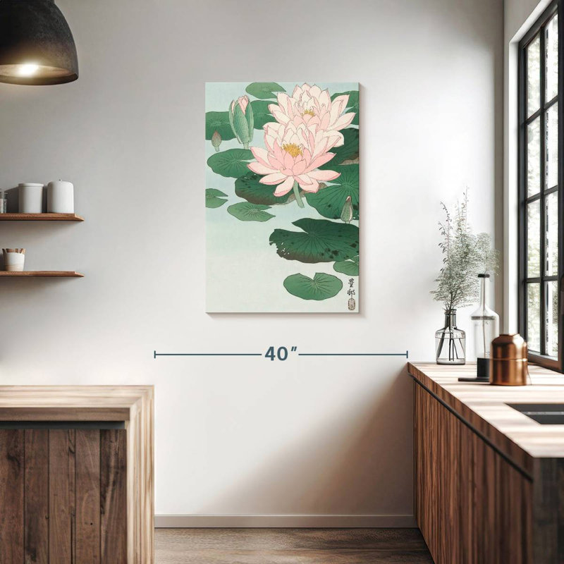 Harnek nénuphar en fleurs, H 36 po x l 24 po