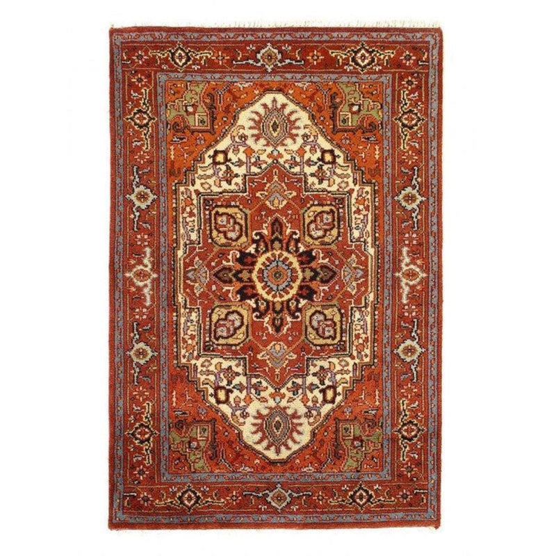 Isabelline Fine Hand Knotted Silkroad Serapi Design 3'11'' X 6'