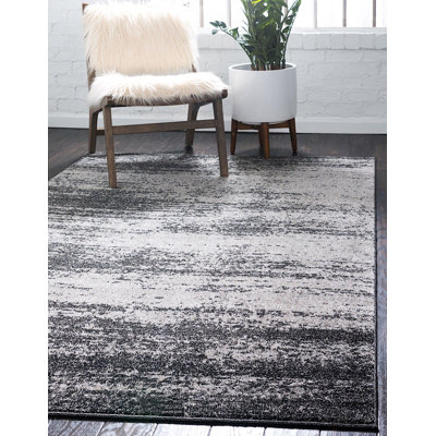 Tapis gris foncé Croslin