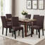 Modern Faux Leather Waterproof Upholstered Dining Chair (Set of 6)-506887340