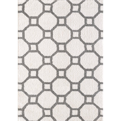 Tapis blanc/argenté Kempf
