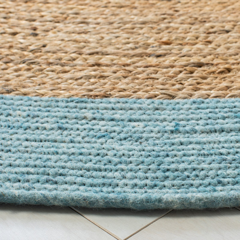 Nott Hand Woven Jute/Wool/Cotton Rug in Natural, Round 5'