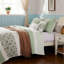 Ensemble de courtepointe en coton percale 6 pièces avec coussins pour lit double / grand-131602599