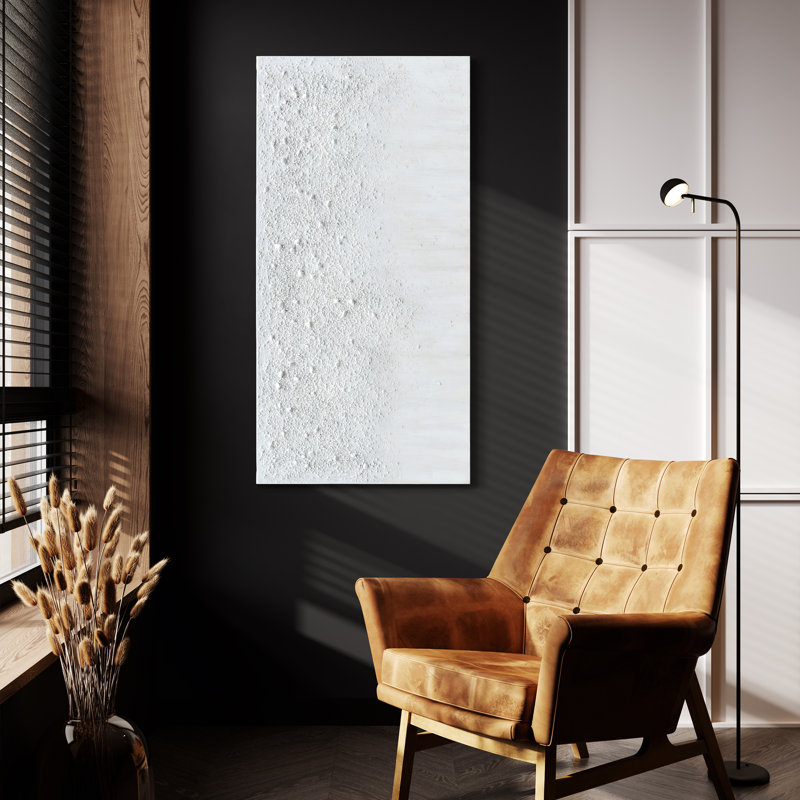 «White Snow A» par Martin Edwards, peinture à l'huile sur toile 3D