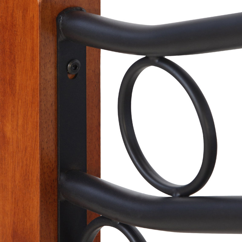 Wolcott Bed Frame, Brown/Black, European Single (90 x 200 cm)