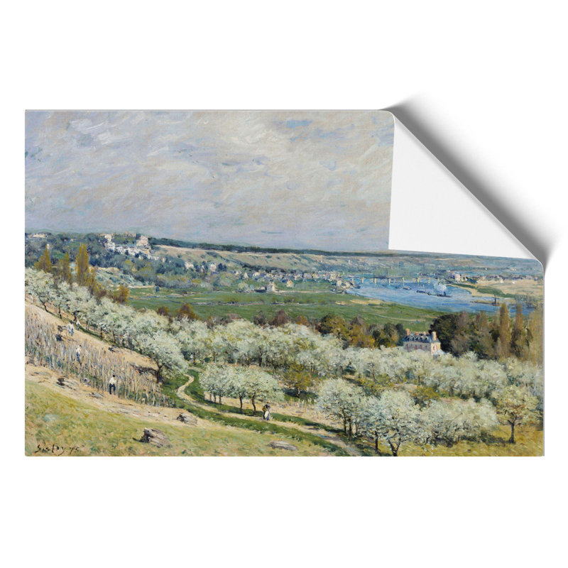 Terrace At Saint Germaine by Alfred Sisley - No Frame Painting, 21cm H x 30cm W x 0.1cm D