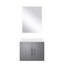 Meuble-lavabo simple l 24 po x P 22 po, comptoir en quartz blanc et miroir 18 po-1627386801