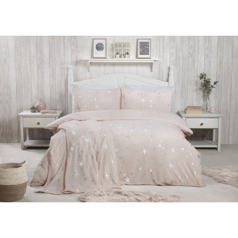 Kimberly Geometric Shapes Duvet Cover Set with Pillowcases, Single - 1 Standard Pillowcase, Blush