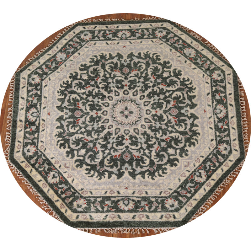 Tapis vert traditionnel octogonal vert 6 x 6