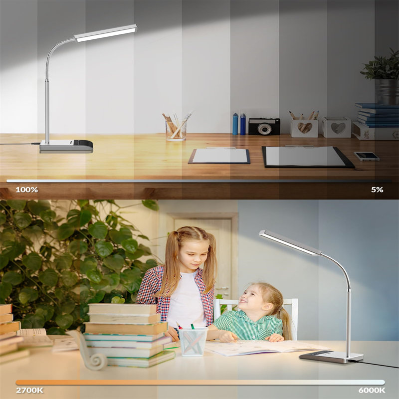 Metal Desk Lamp, White