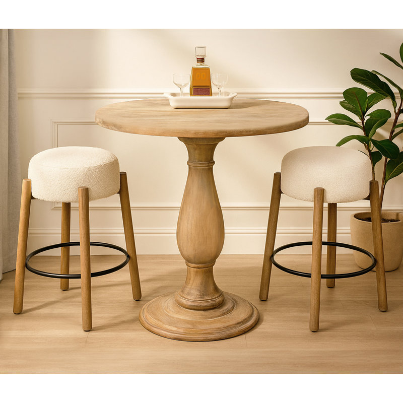 Ensemble de table de comptoir 36 "avec 2 tabourets de comptoir Natalia Darlo