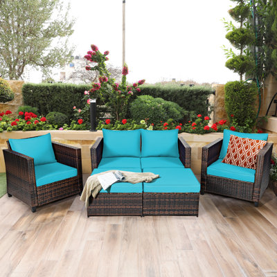 Langston 6 - Person Patio Conversation Set with Cushions