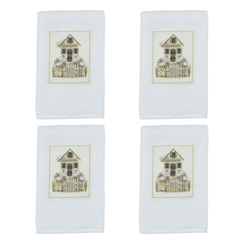 Ensemble de 4 serviettes pour chambre d'invité en épingle à franges Frendel